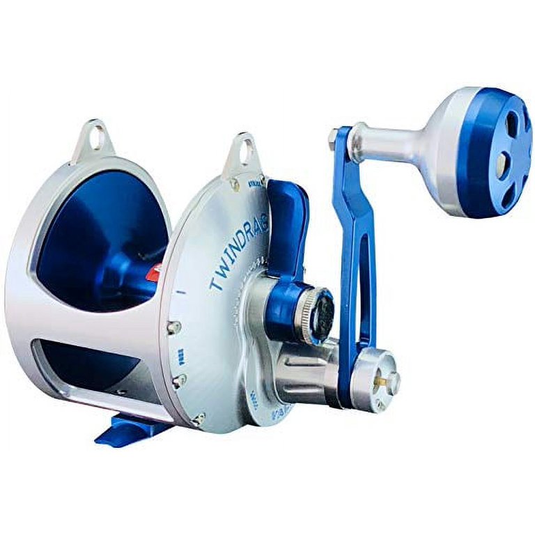 Accurate Boss Valiant 2-Speed Conventional Lever Drag Reels (Silver/Blue)