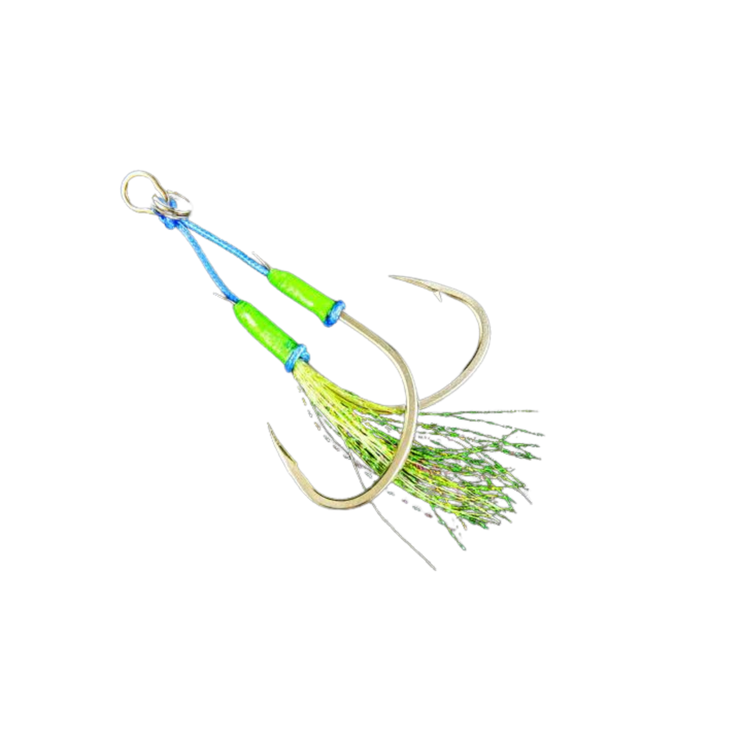 Jigging World Angel Twin Assist Hooks with Flash