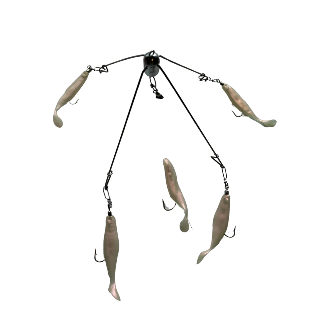 9er's Lures Kayak 4" Shad Umbrella Rigs