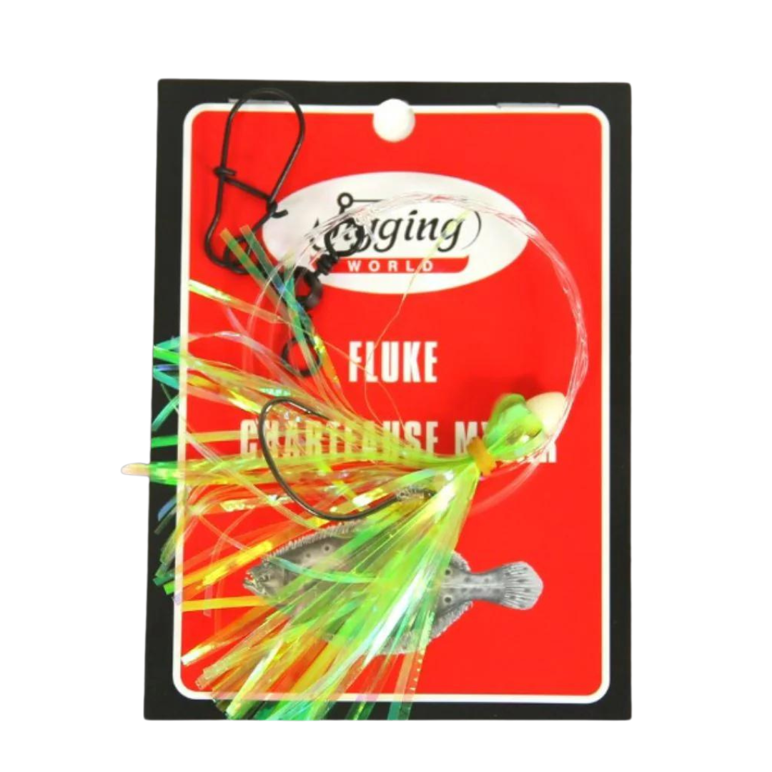 Jigging World Mylar Fluke Rigs 3-way Swivel w/ Sinker Snap