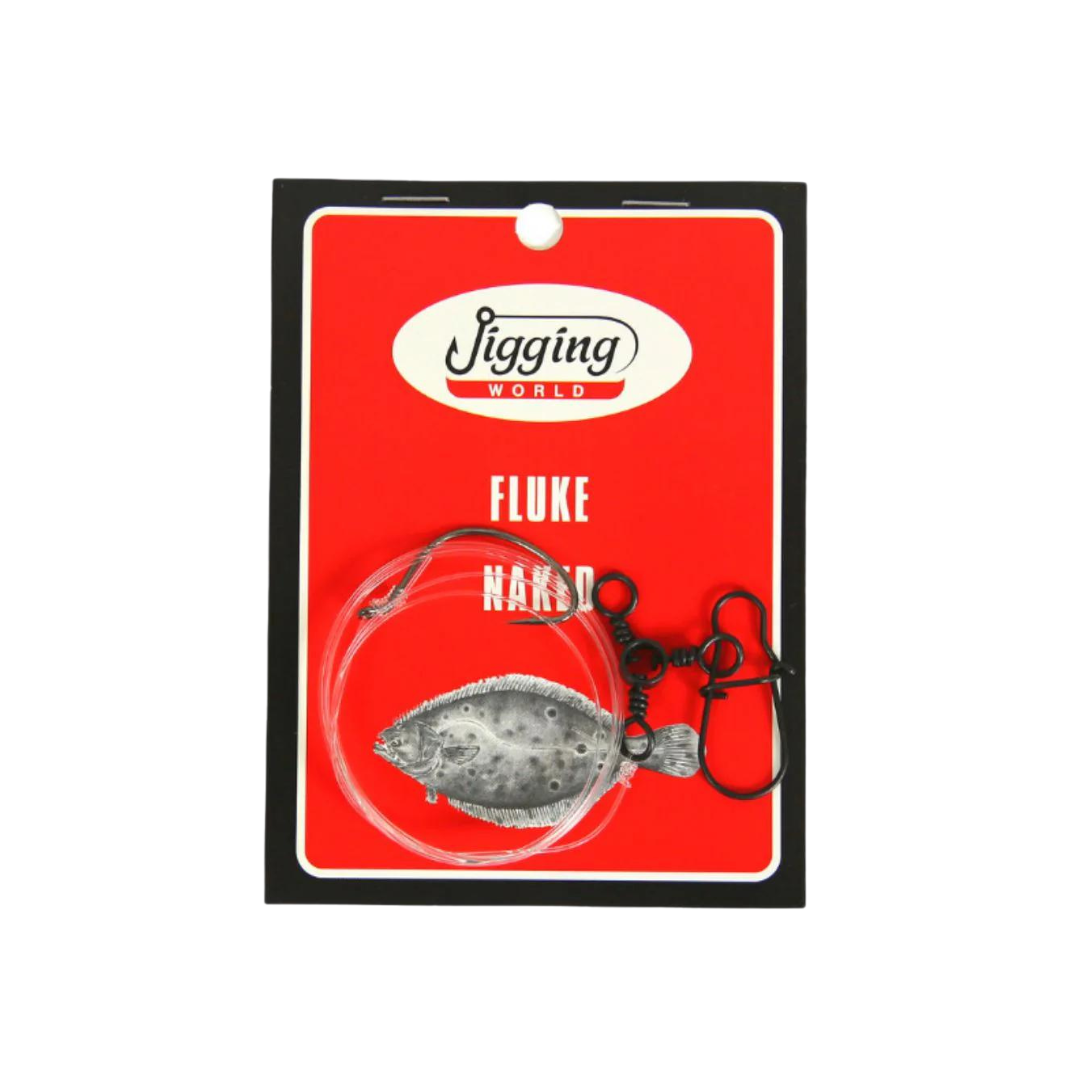 Jigging World Naked 3-Way Fluke Rigs w/ Sinker Snap