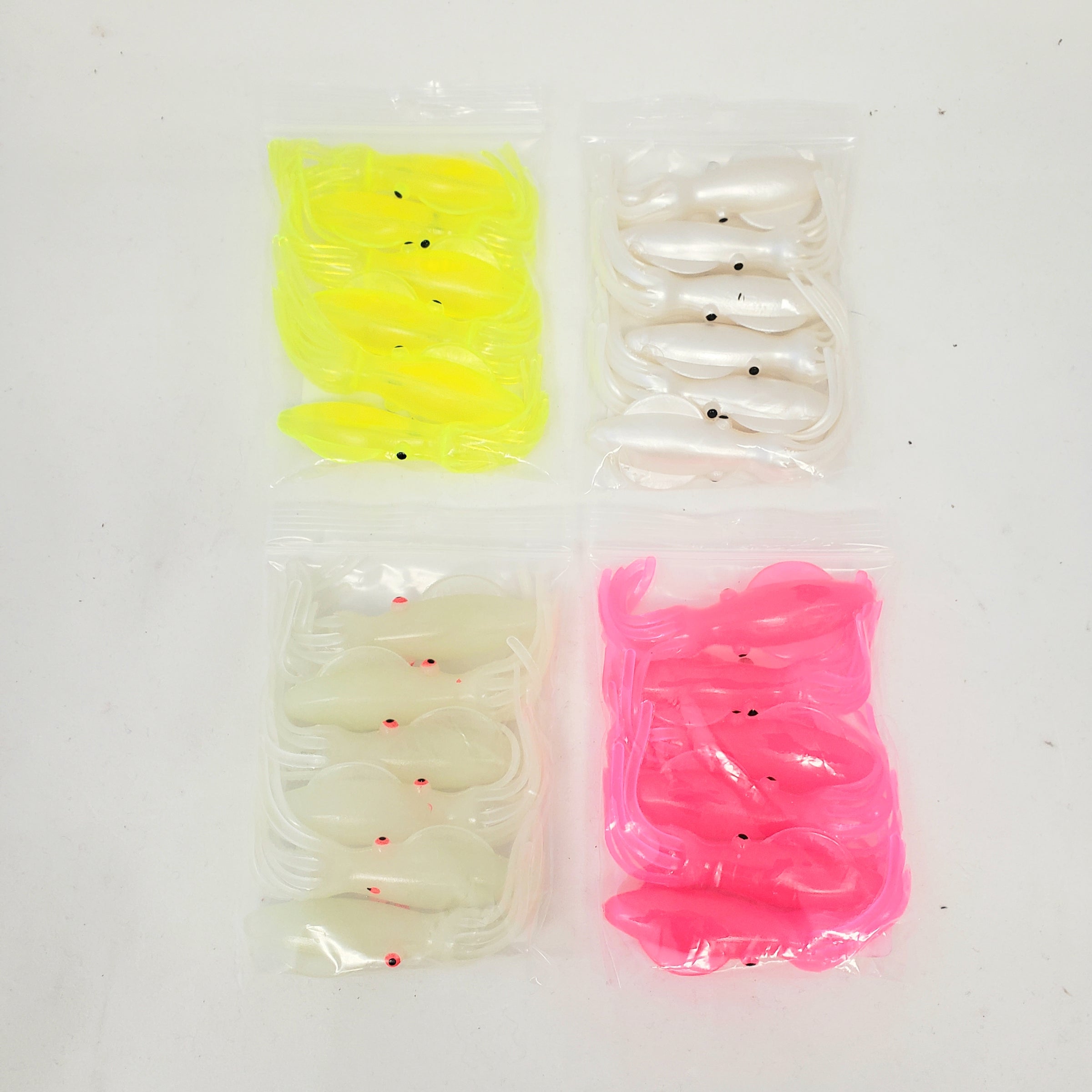J&B Tackle Mini-Squid 3Soft Plastic Fishing baits 6 pack – J&B