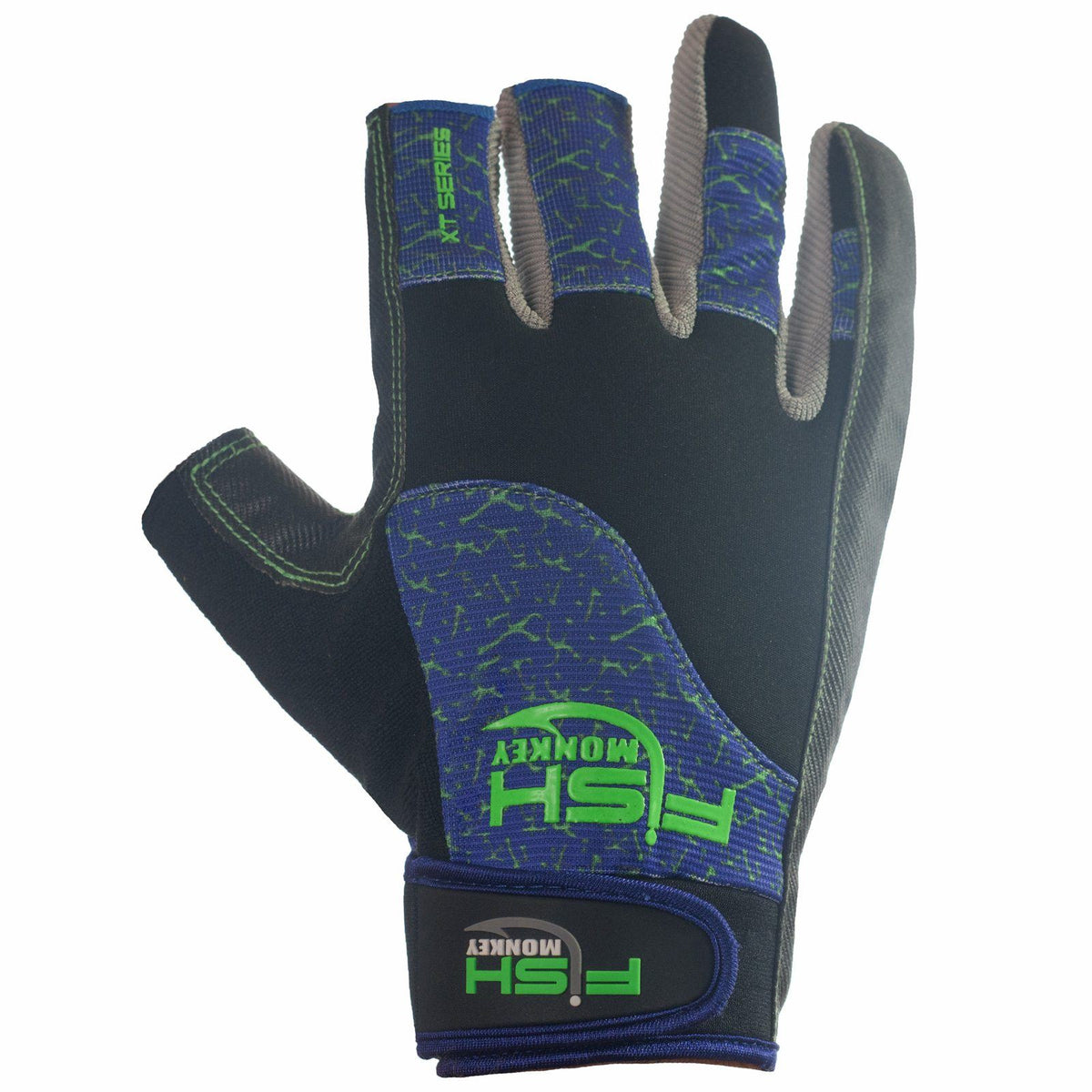 Fish Monkey Gloves The Crusher Gloves, Medium, Blue Water Camo