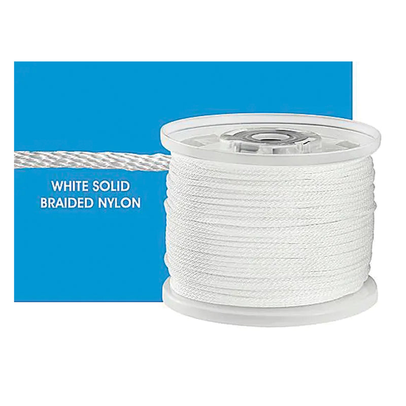 Braided Nylon 1/8" X 500' Outrigger Line (White) JB Tackle