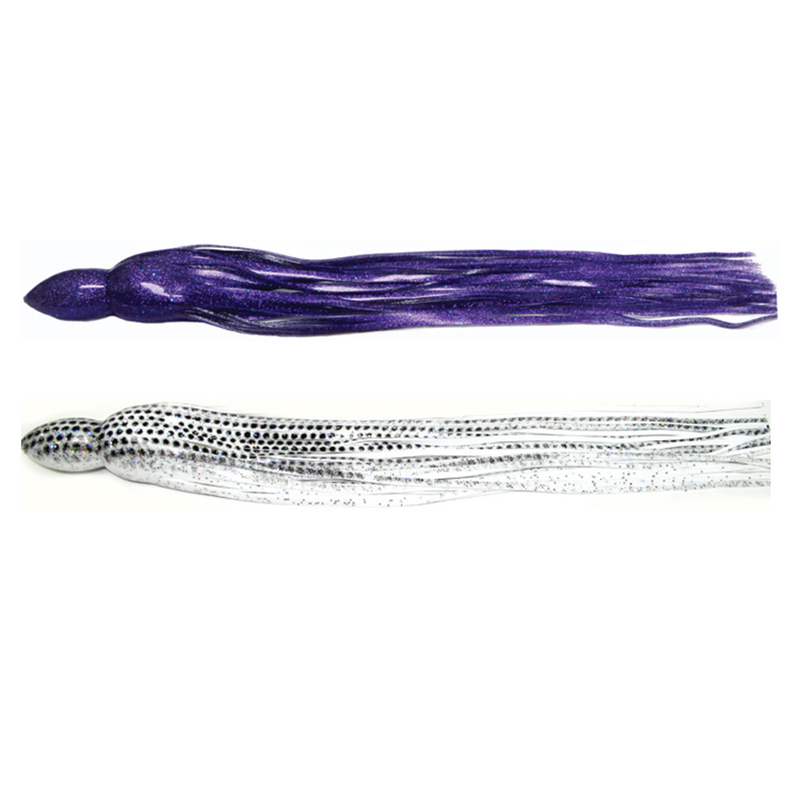Squid Tail Rubber Lures (Purple/White) JB Tackle