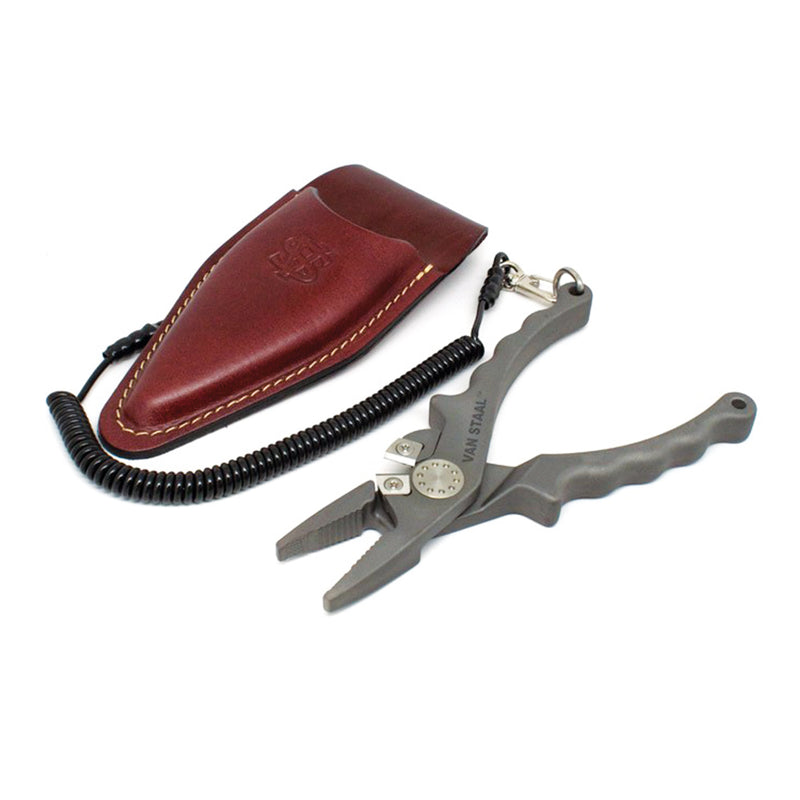 Van Staal Titanium Pliers with Leather Sheath and Lanyard